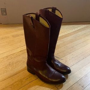 Frye great used condition riding boots maroon size 10 B